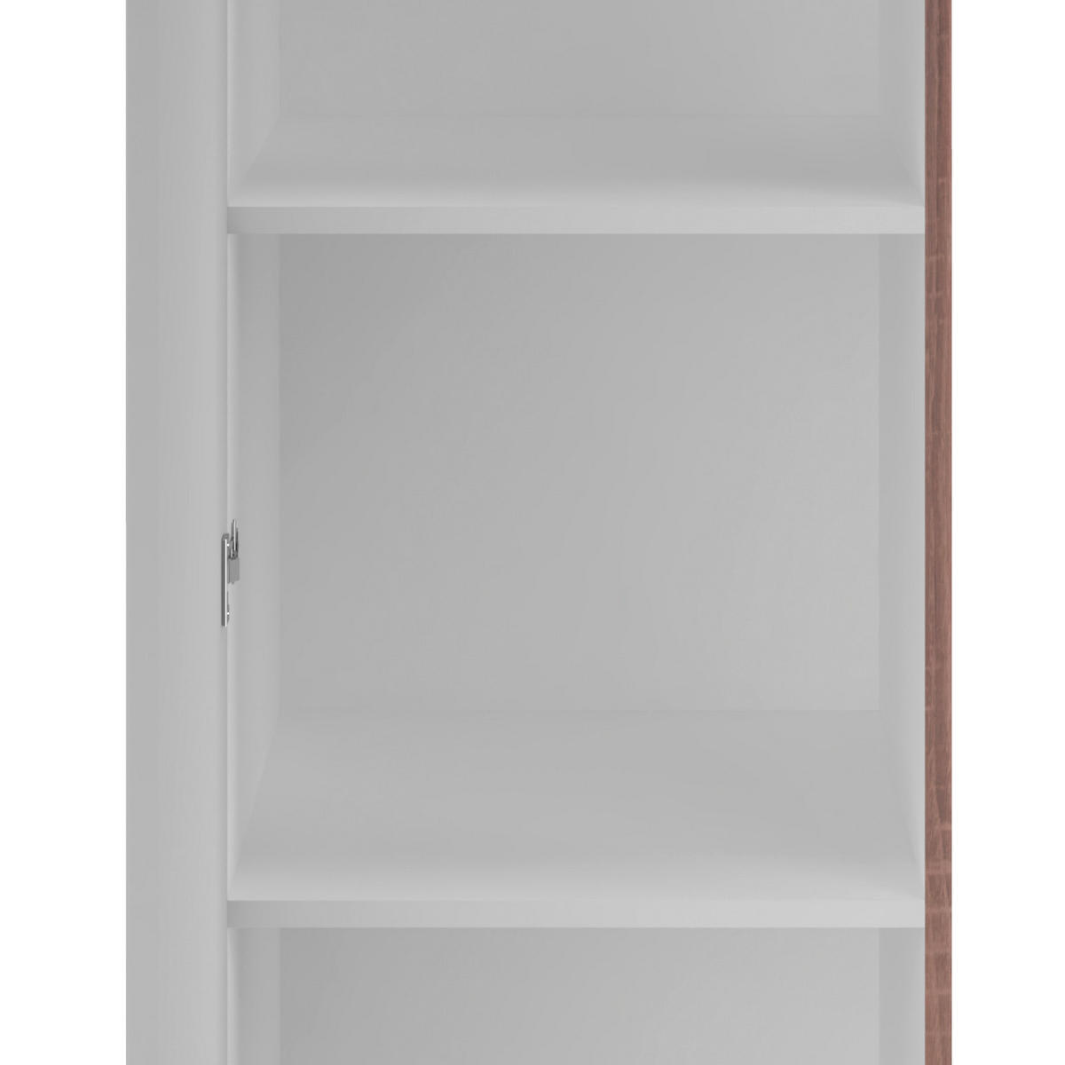 GESCHIRRSCHRANK  in Weiß, Sonoma Eiche  - Alufarben/Weiß, KONVENTIONELL, Holzwerkstoff/Kunststoff (50/200cm) - FlexWell