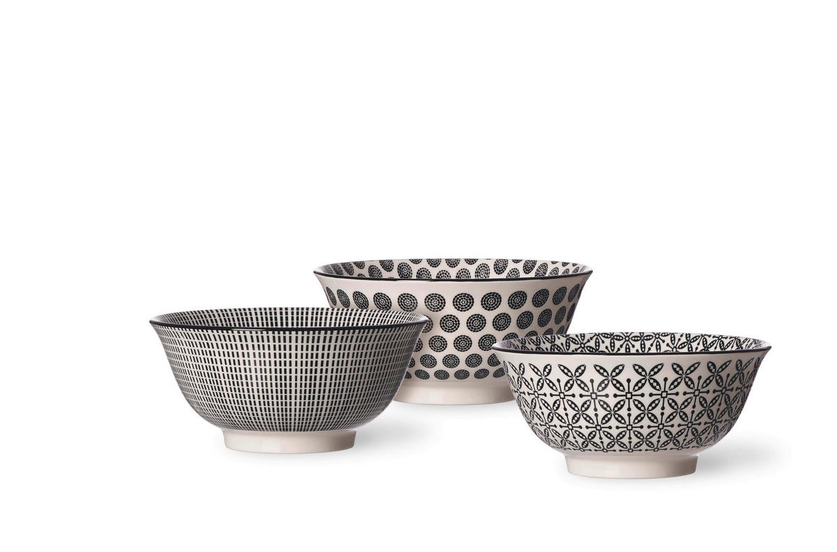 SADA MÍS porcelán keramika 17,5 cm - čierna/biela, Basics, keramika (17,5cm) - Ritzenhoff Breker