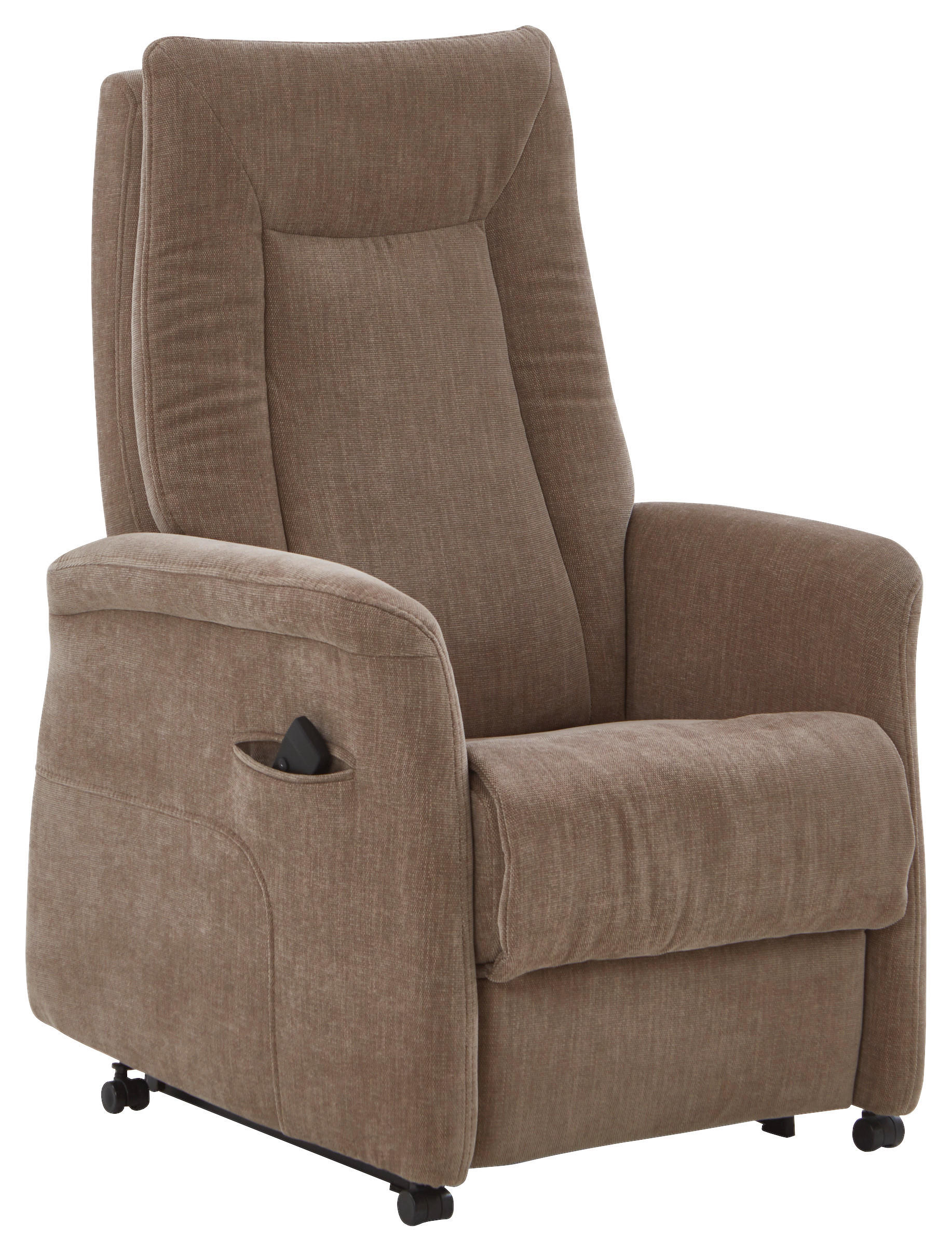 FERNSEHSESSEL Chenille Beige  - Beige/Grau, KONVENTIONELL, Kunststoff/Textil (78/115/90cm) - Hukla