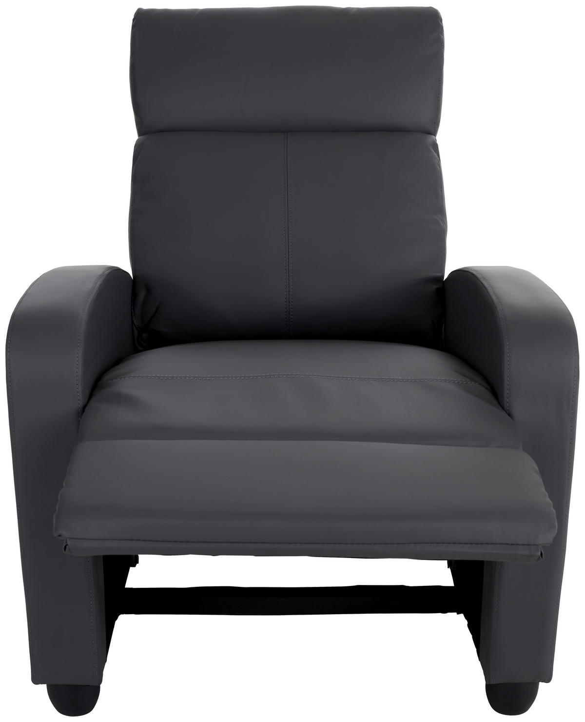 RELAXSESSEL Lederlook    - Schwarz/Grau, MODERN, Textil (69/75-100,5/87-157cm) - MID.YOU