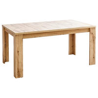 JEDILNA MIZA, barve hrasta  - barve hrasta, Konvencionalno, leseni material (160-240/90/76cm) - Hom`in