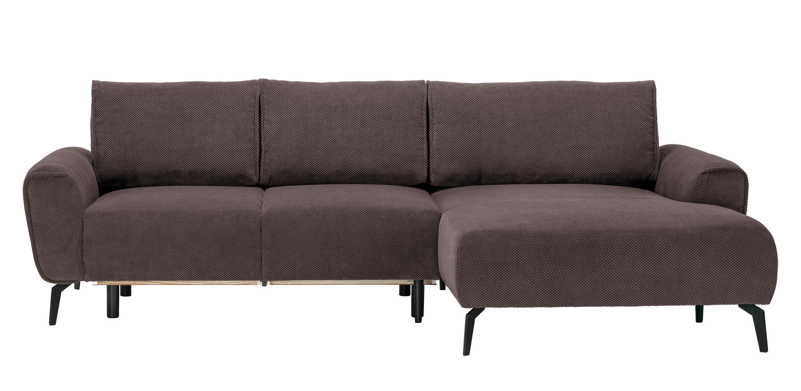 HÖRNSOFFA i vävt tyg brun  - brun/svart, Design, metall/textil (272/170cm) - Livetastic