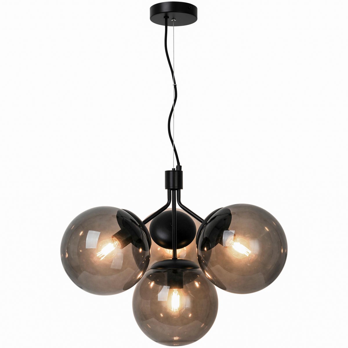 HÄNGELEUCHTE IVONA 41/54 cm   - Schwarz, KONVENTIONELL, Glas/Metall (41/54cm) - Nordlux