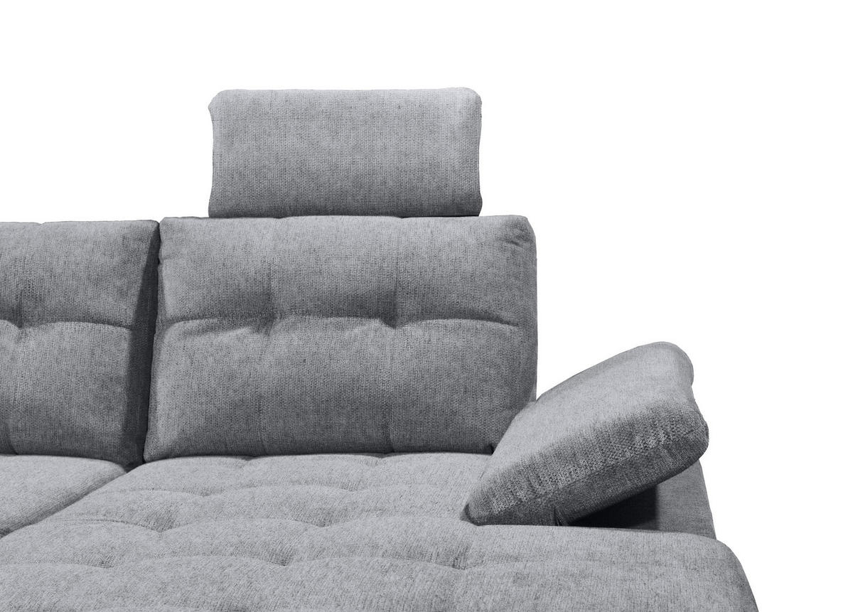 WOHNLANDSCHAFT in Webstoff Grau  - Schwarz/Grau, Konventionell, Kunststoff/Textil (218/324/170cm) - MID.YOU