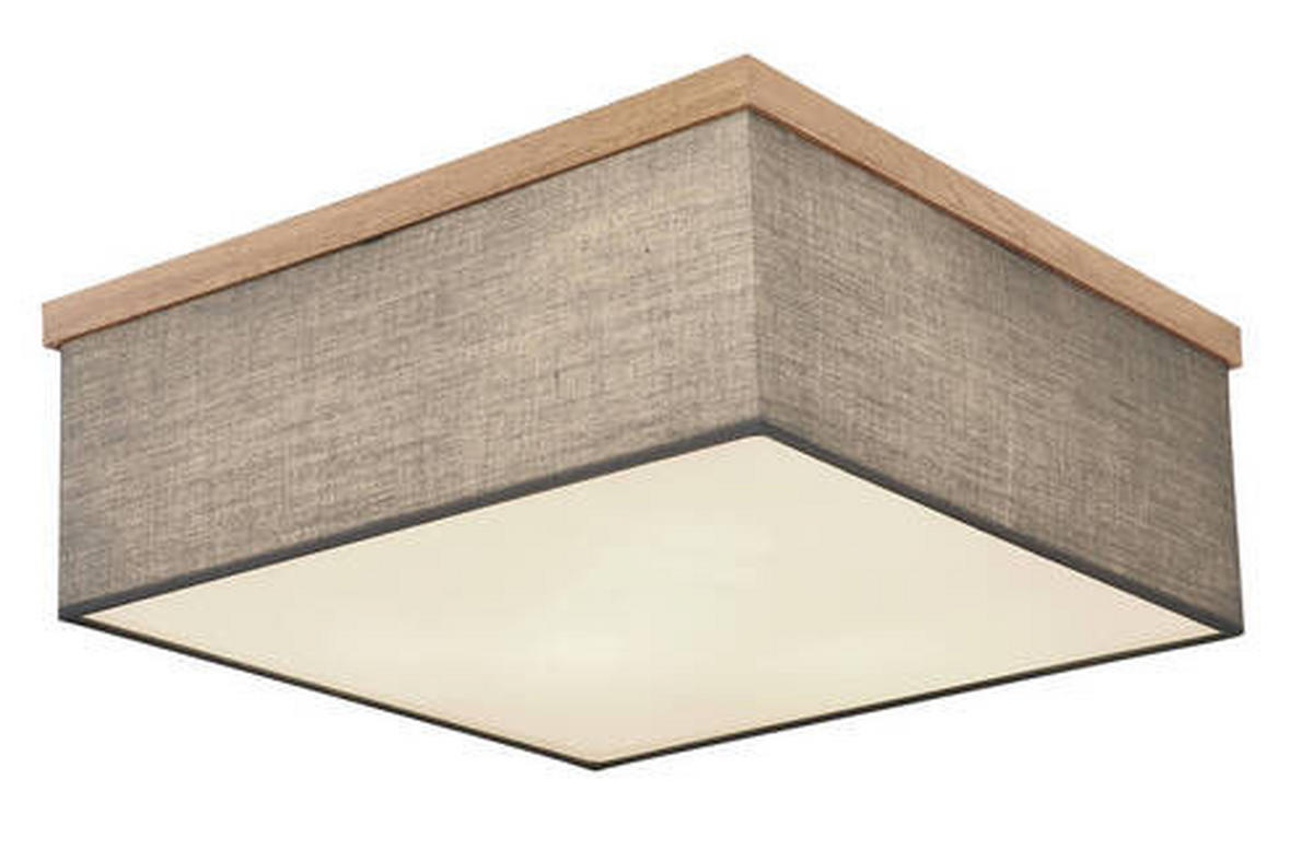 TAKLAMPA Ossi 40/40/14 cm  - svart/antracit, Klassisk, metall/trämaterial (40/40/14cm) - Globo