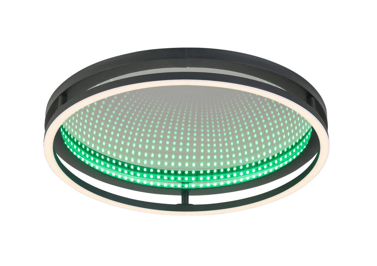 PLAFONIERĂ CU LED - negru, Lifestyle, plastic/metal (39/8,7cm) - Novel