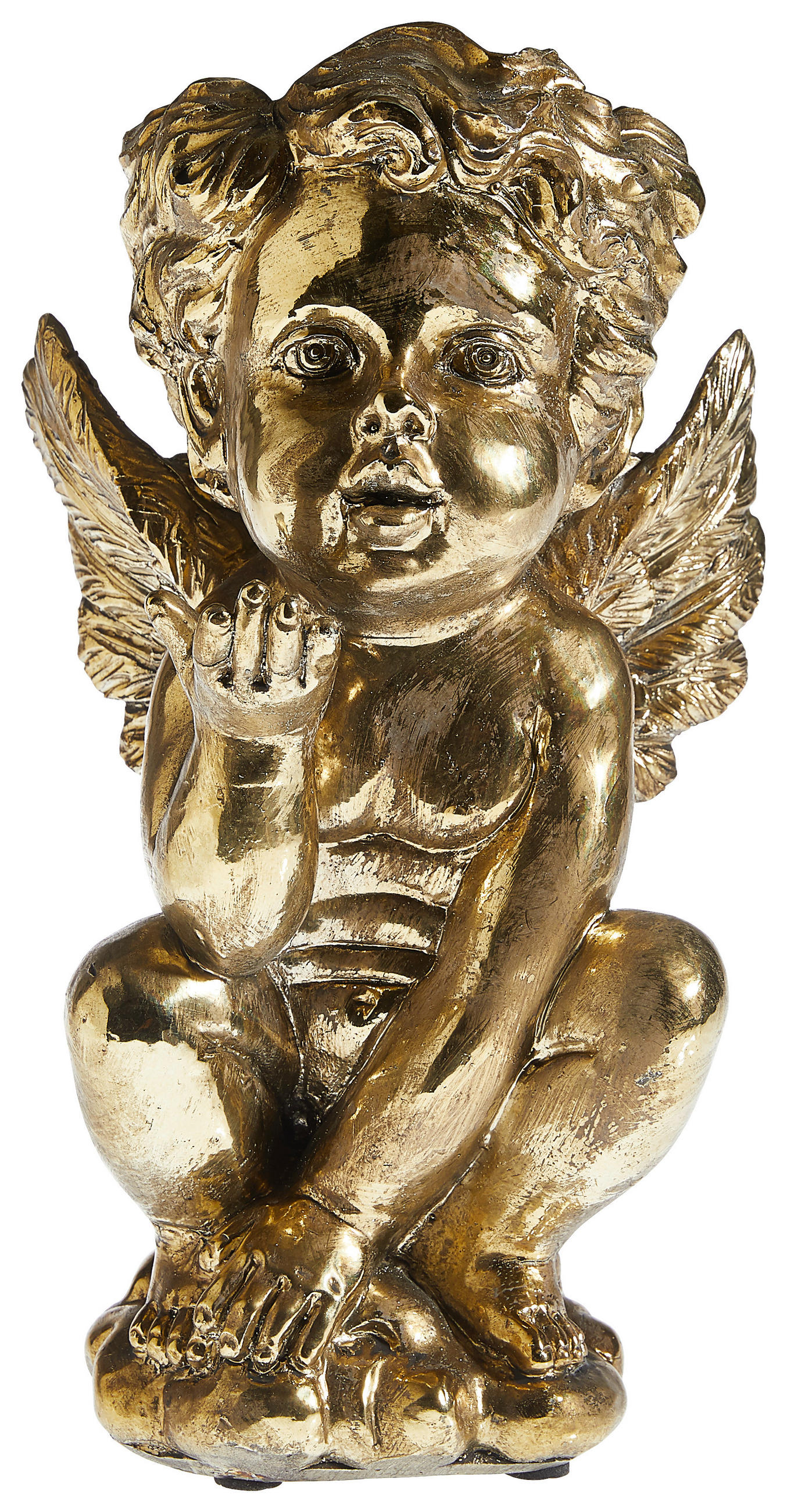 DEKOENGEL - Goldfarben, Trend, Kunststoff (18/17/32cm) - X-Mas