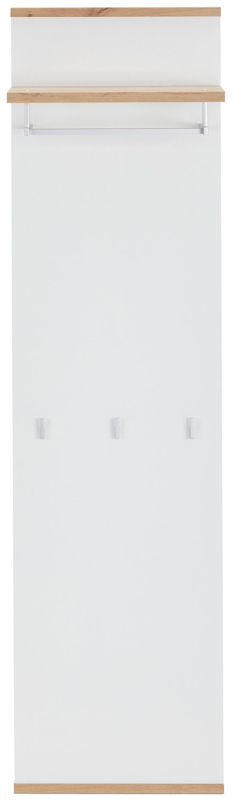 GARDEROBENPANEEL 45/169/28 cm  - Weiss/Eiche Artisan, Design, Holzwerkstoff/Metall (45/169/28cm) - Xora