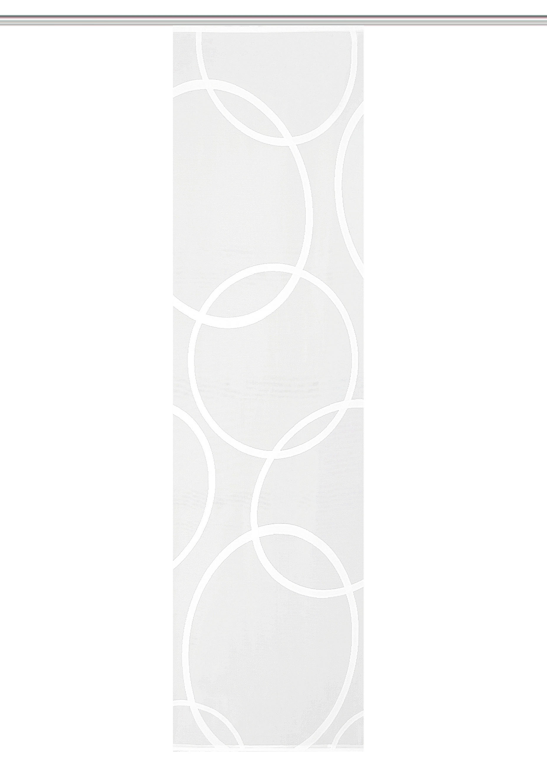 FLÄCHENVORHANG in Weiß halbtransparent  - Weiß, Basics, Textil (57/245cm)