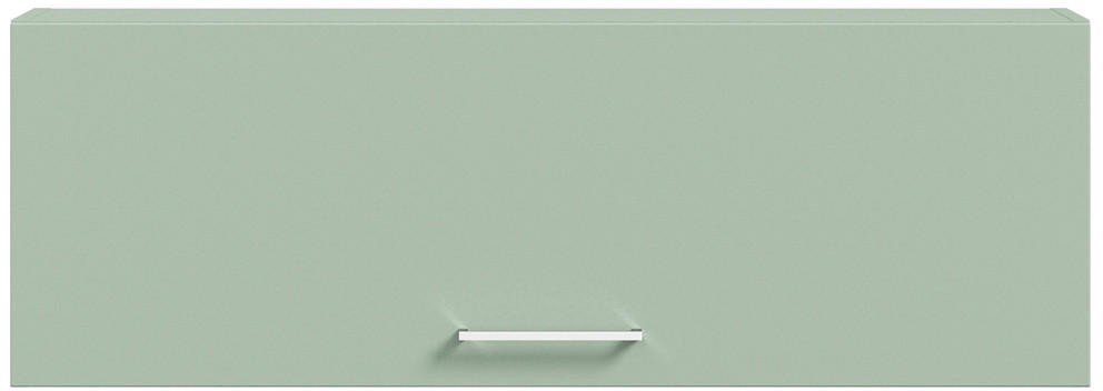 HÄNGEELEMENT Salbeigrün  - Edelstahlfarben/Salbeigrün, Design, Holzwerkstoff/Metall (100/34/26,9cm) - Cantus
