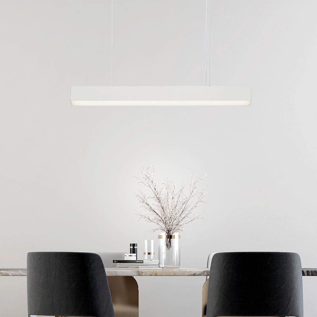 LED-HÄNGELEUCHTE Luci  120/80/6 cm  - Schwarz, Design, Metall (120/80/6cm)