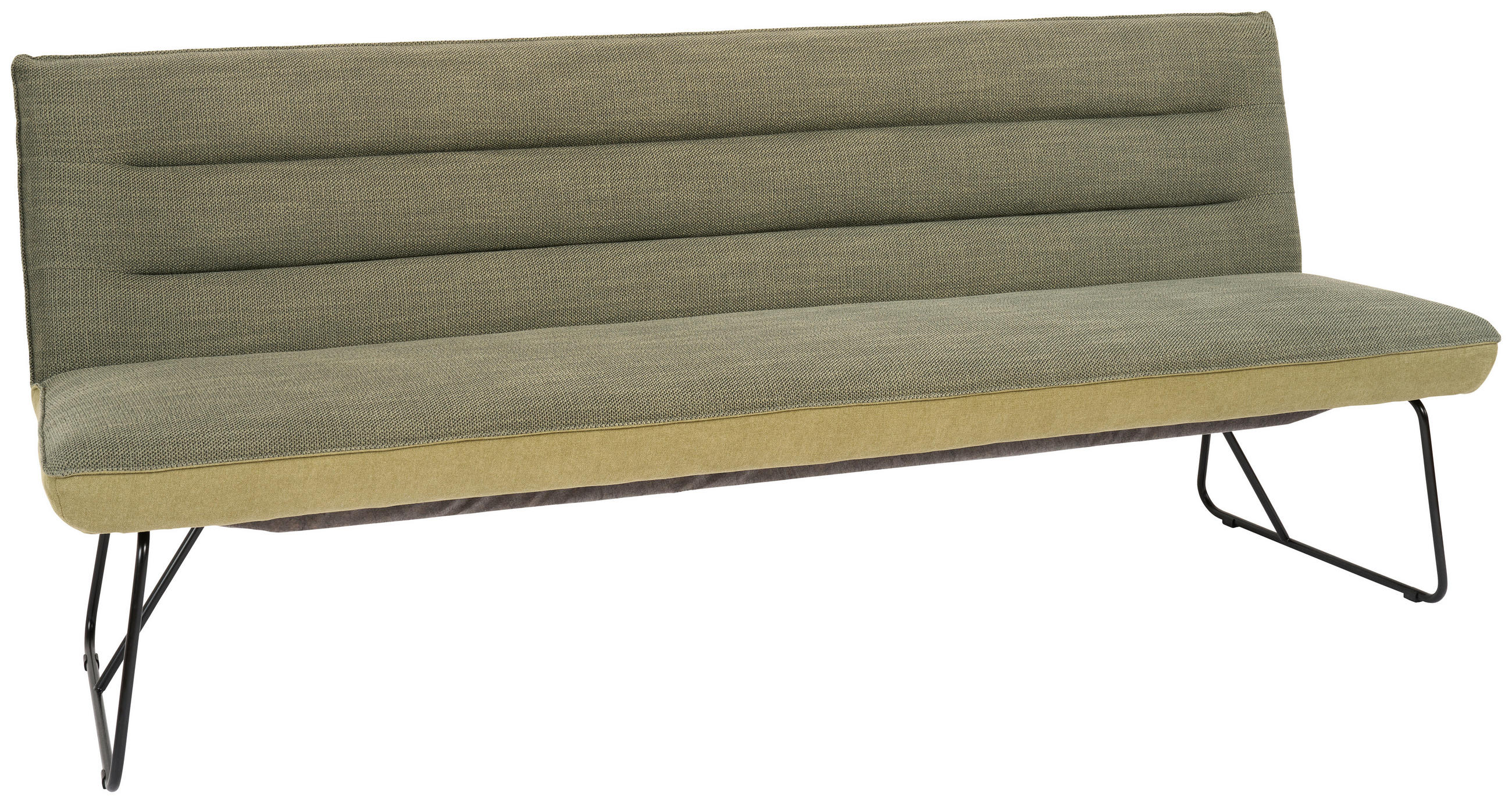 SITZBANK 168/89/68 cm  in Grün, Schwarz  - Schwarz/Grün, Design, Textil/Metall (168/89/68cm) - Dieter Knoll