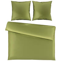 BETTWÄSCHE Segesta Satin 200/200 cm  - Dunkelgrün, MODERN, Textil (200/200cm) - Novel
