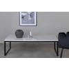 COUCHTISCH in Metall, Stein 120/60/36 cm  - Schwarz/Weiß, Design, Stein/Metall (120/60/36cm) - Livetastic