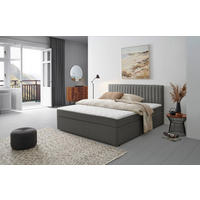 BOXBETT 180/200 cm,  in Dunkelgrau,  {item.attr('349-543‘),[, ]}{item.attr('328-587‘),[ ]} - Dunkelgrau, MODERN, Holz/Textil (180/200cm) - MID.YOU