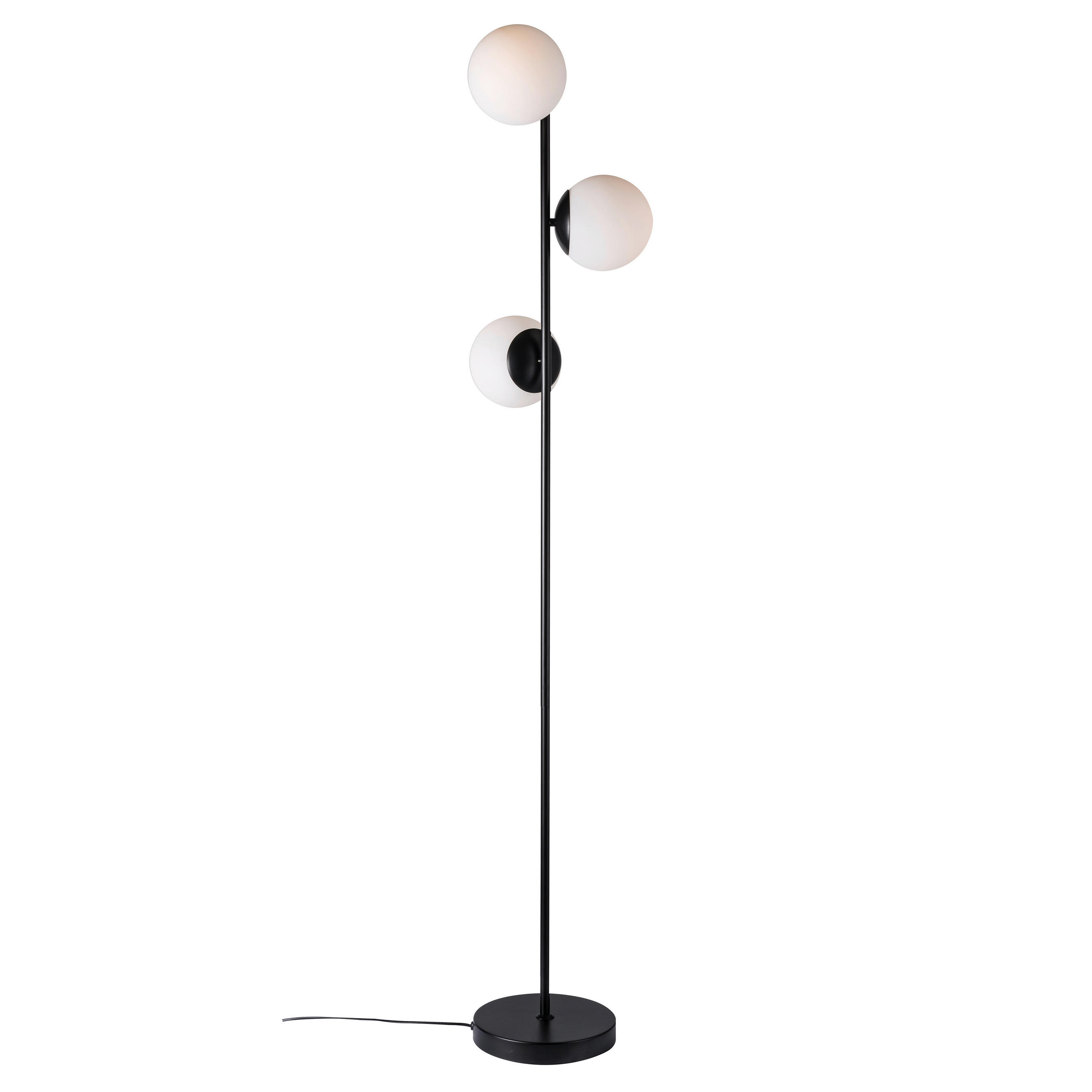 STEHLEUCHTE    - Schwarz/Weiß, Design, Glas/Metall (150cm) - Nordlux