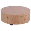 COUCHTISCH Eiche furniert rund Eichefarben  - Eichefarben, Natur, Holz/Holzwerkstoff (80/30/80cm) - Stylife