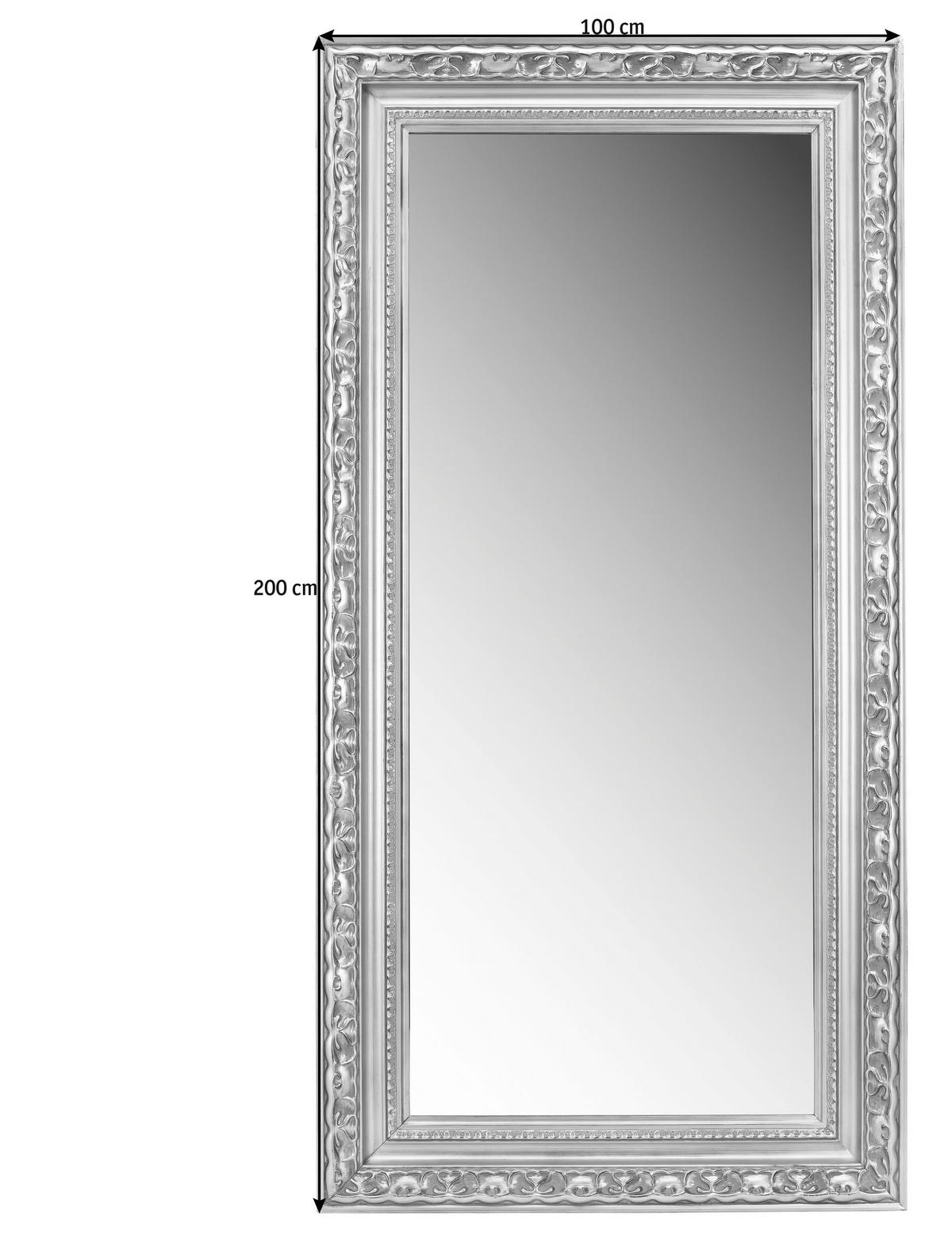 MIROIR MURAL 100/200/7 cm  - couleur argentée, Lifestyle, verre/bois (100/200/7cm) - Xora