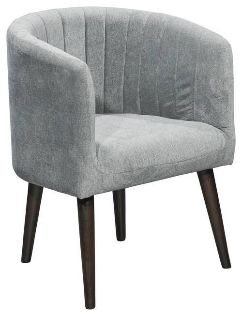 CLUBFÅTÖLJ i textil mörkgrå  - mörkgrå/svart, Basics, trä/textil (61/82/58cm) - Livetastic