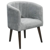 COCKTAILSESSEL in Mikrovelours Dunkelgrau  - Dunkelgrau/Schwarz, Basics, Holz/Textil (61/82/58cm) - Livetastic