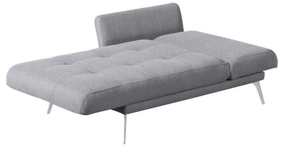 RÉCAMIERE Amira in Grau  - Chromfarben/Grau, KONVENTIONELL, Textil/Metall (200/85/106cm) - Novel