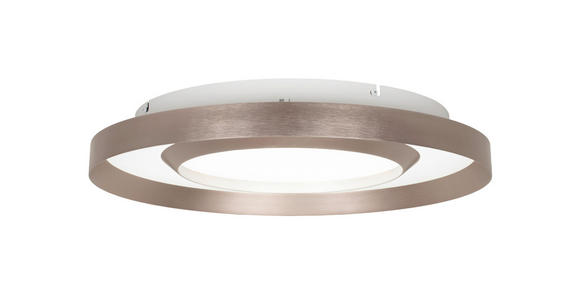 LED-DECKENLEUCHTE 50/8 cm   - Champagner/Goldfarben, Design, Kunststoff/Metall (50/8cm) - Novel