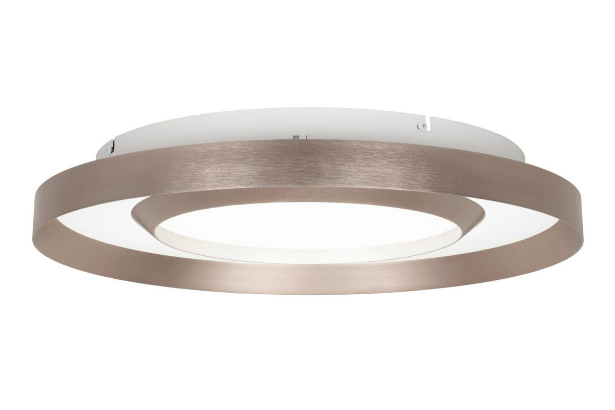 LED-DECKENLEUCHTE 50/8 cm   - Champagner/Goldfarben, Design, Kunststoff/Metall (50/8cm) - Novel
