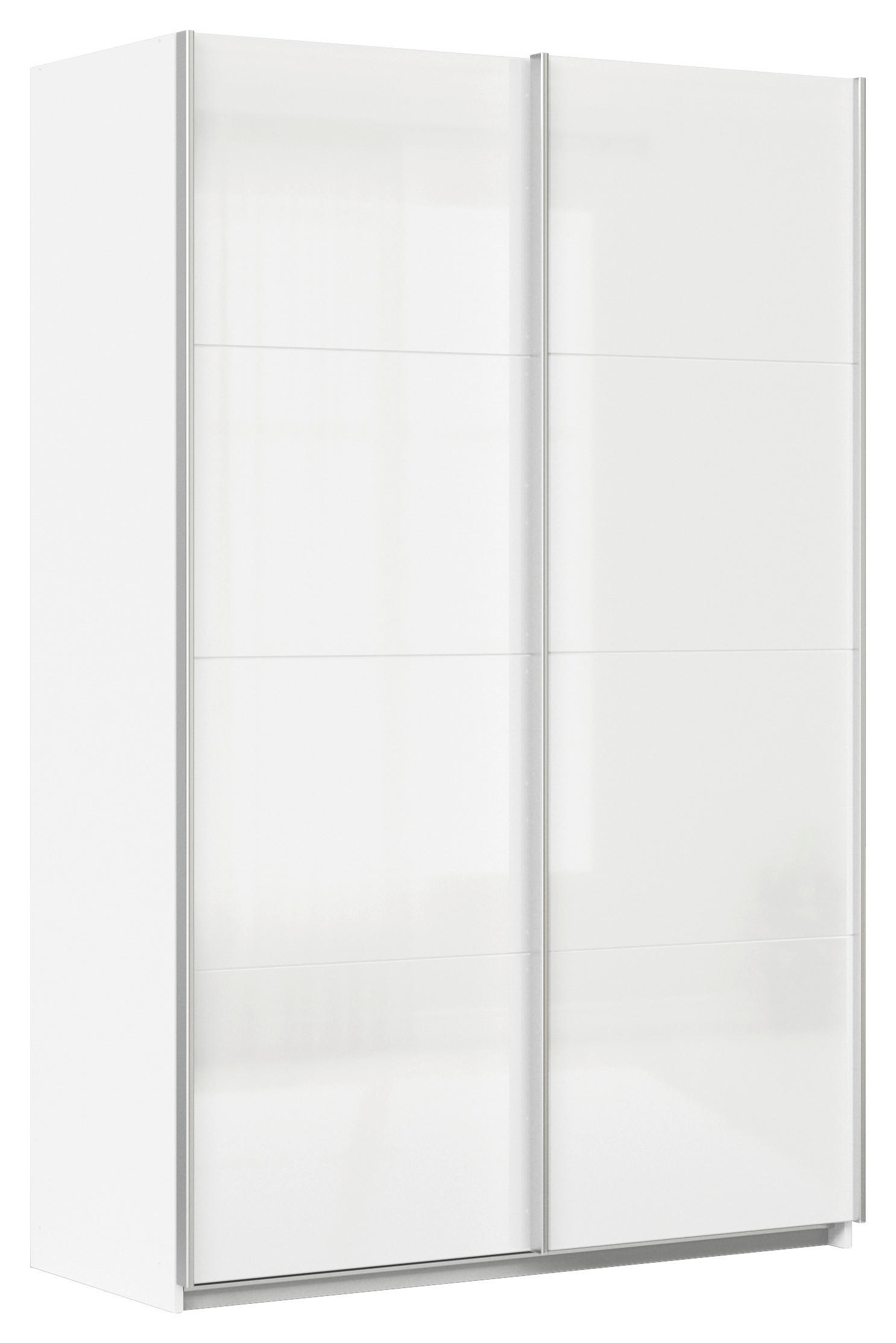 SCHWEBETÜRENSCHRANK  in Weiß  - Alufarben/Weiß, KONVENTIONELL, Holzwerkstoff/Metall (181/210/62cm) - Xora