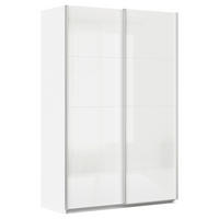 SCHWEBETÜRENSCHRANK  in Weiß  - Alufarben/Weiß, KONVENTIONELL, Holzwerkstoff/Metall (136/229/62cm) - Xora