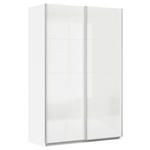 SCHWEBETÜRENSCHRANK  in Weiß  - Alufarben/Weiß, KONVENTIONELL, Holzwerkstoff/Metall (136/229/62cm) - Xora