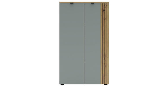 HIGHBOARD  75/127/38 cm  - Schilfgrün/Schwarz, KONVENTIONELL, Holzwerkstoff/Metall (75/127/38cm) - Voleo