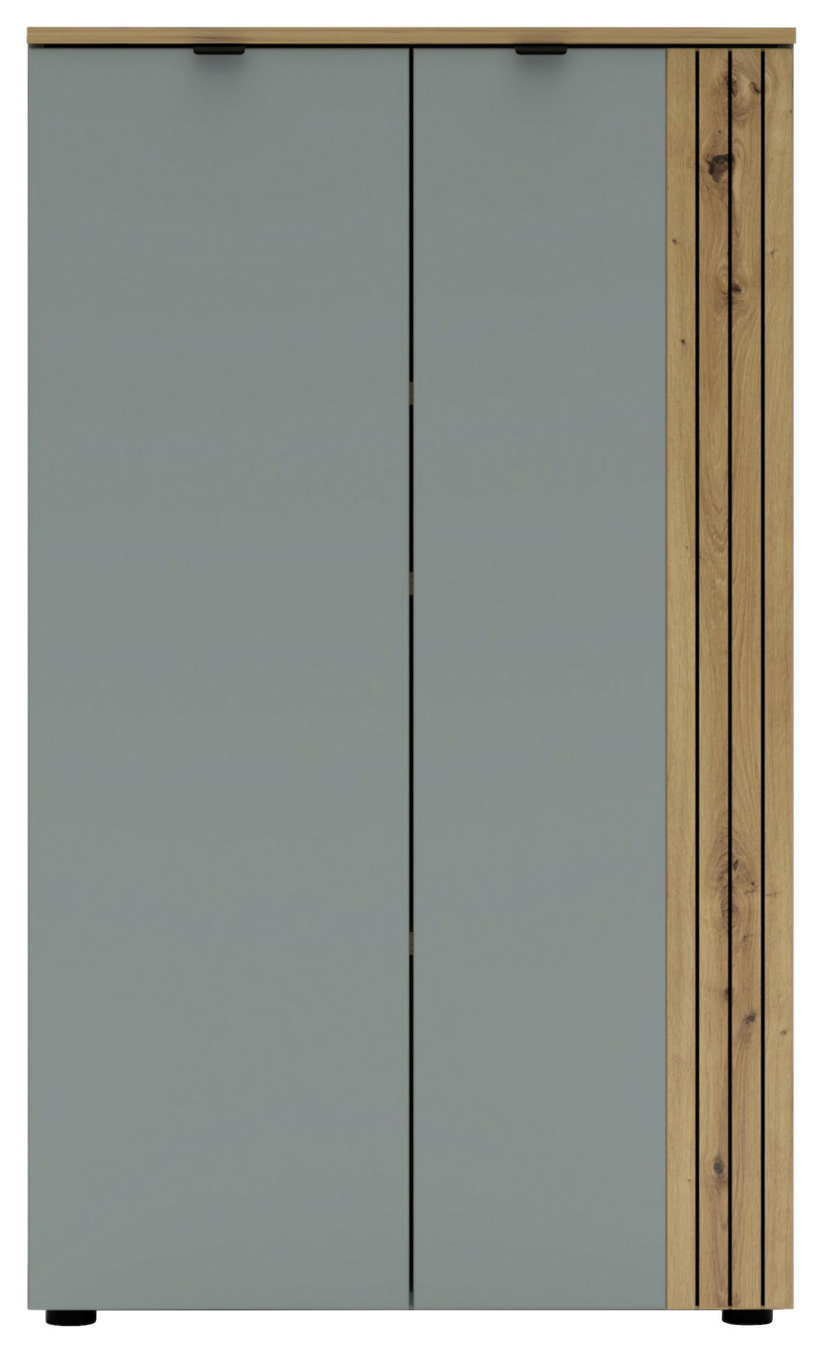 HIGHBOARD  75/127/38 cm  - Schilfgrün/Schwarz, KONVENTIONELL, Holzwerkstoff/Metall (75/127/38cm) - Voleo