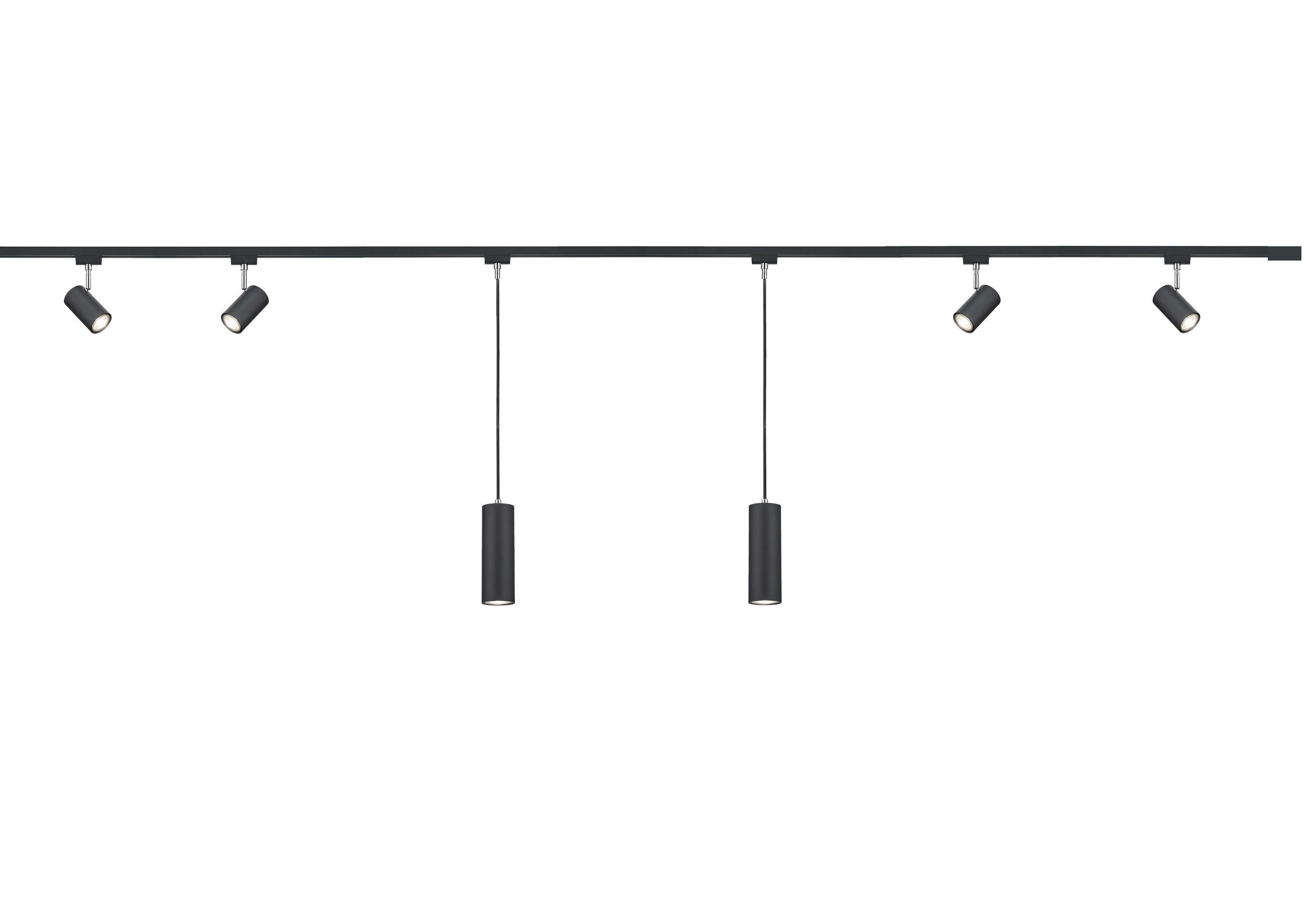SCHIENENSYSTEM DUOLINE MARLEY 218/5/3 cm - Schwarz, Design, Kunststoff (218/5/3cm) - Trio Leuchten