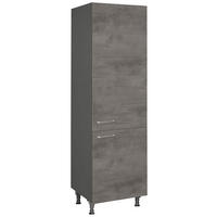 GESCHIRRSCHRANK 60/216,6/58 cm  Schieferfarben  - Schieferfarben/Edelstahlfarben, Modern, Holzwerkstoff/Metall (60/216,6/58cm) - Nobilia