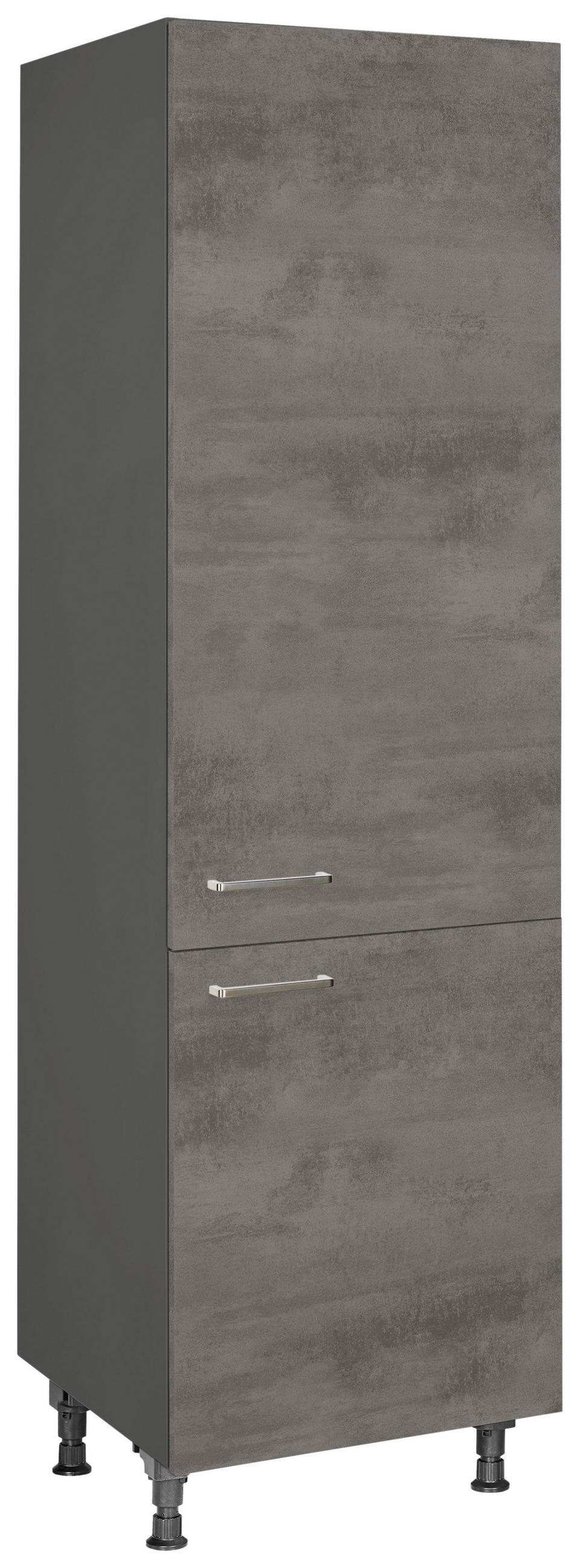 GESCHIRRSCHRANK 60/216,6/58 cm  Schieferfarben  - Schieferfarben/Edelstahlfarben, Modern, Holzwerkstoff/Metall (60/216,6/58cm) - Nobilia