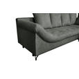 ECKSOFA Anthrazit Struktur  - Anthrazit/Schwarz, KONVENTIONELL, Textil/Metall (274/194cm) - Carryhome