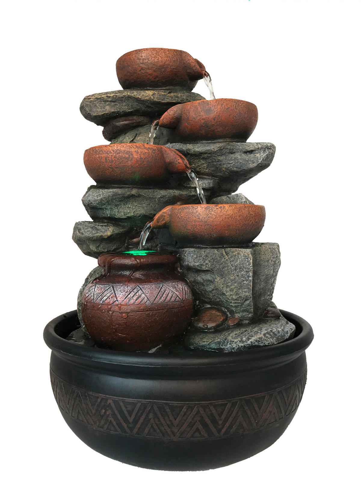 ZIMMERBRUNNEN  - Schwarz/Grau, Basics, Kunststoff (25/40cm) - Globo
