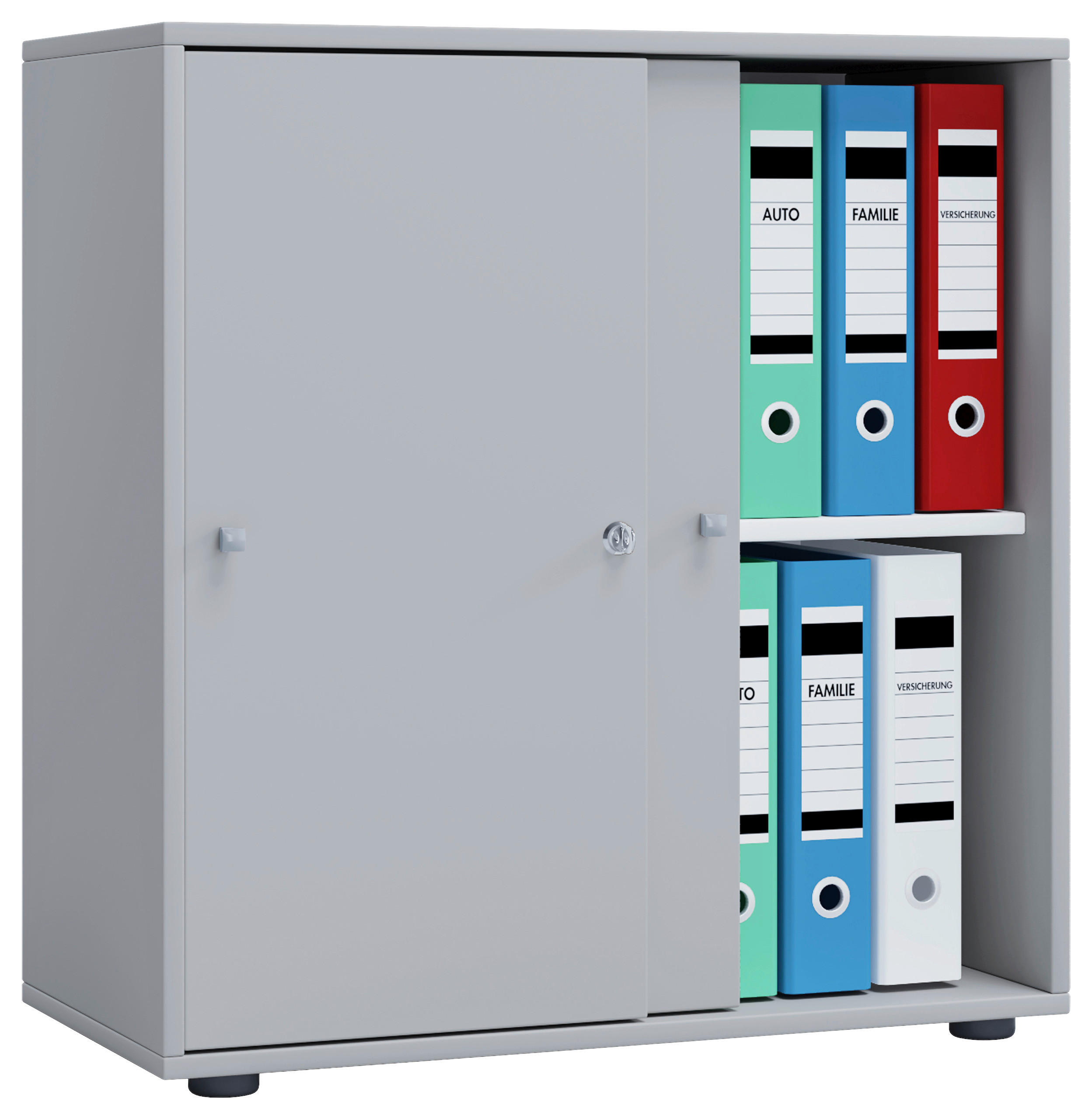 AKTENSCHRANK Grau  - Grau, Basics, Holzwerkstoff (70/74/37cm) - MID.YOU