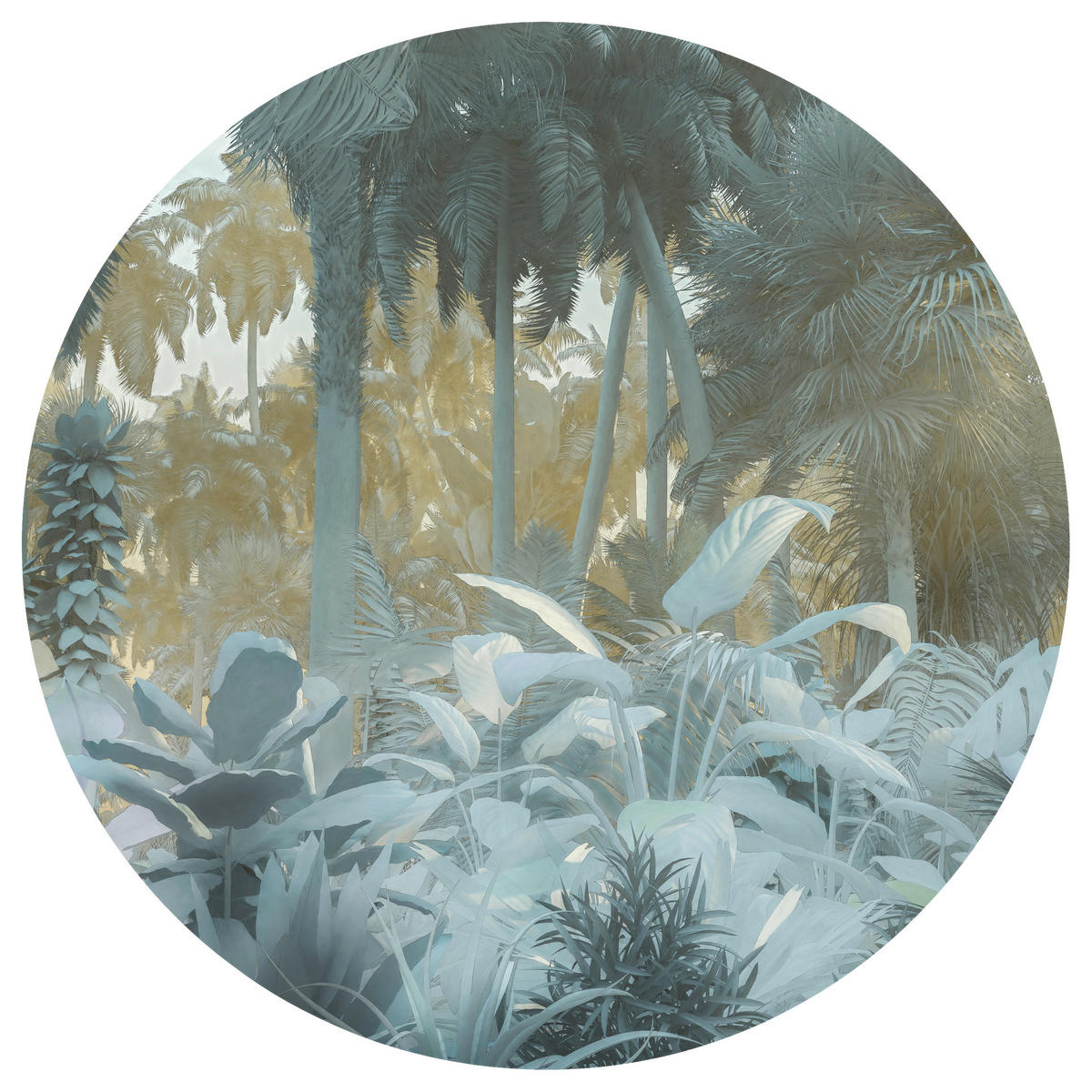 VLIESTAPETE Komar Dot Exotic Jungle  - Weiß/Grau, Natur (125cm) - Komar