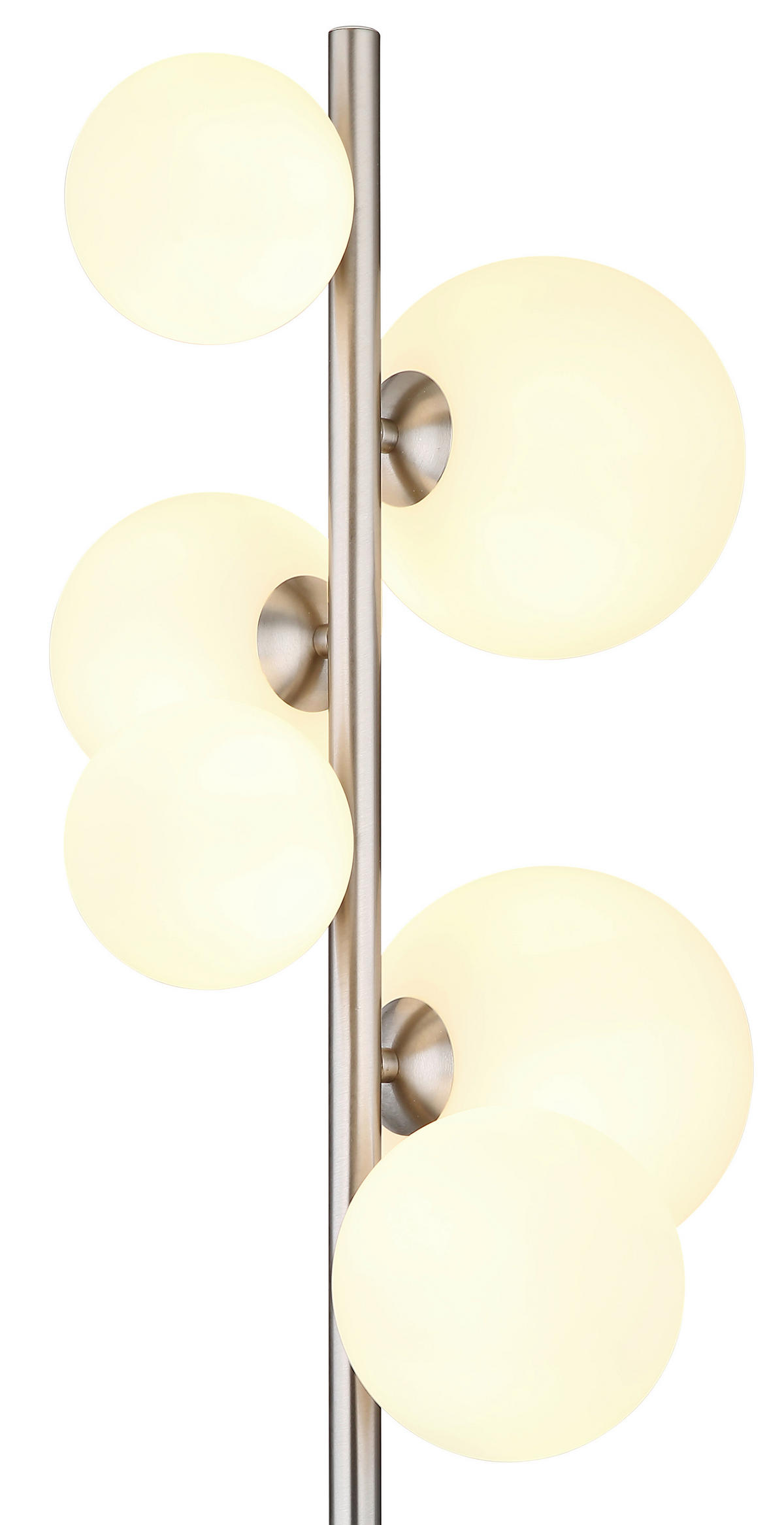 LED SVJETILJKA PODNA  - boje nikla/crna, Konvencionalno, staklo/metal (29,5/28/155cm) - Globo
