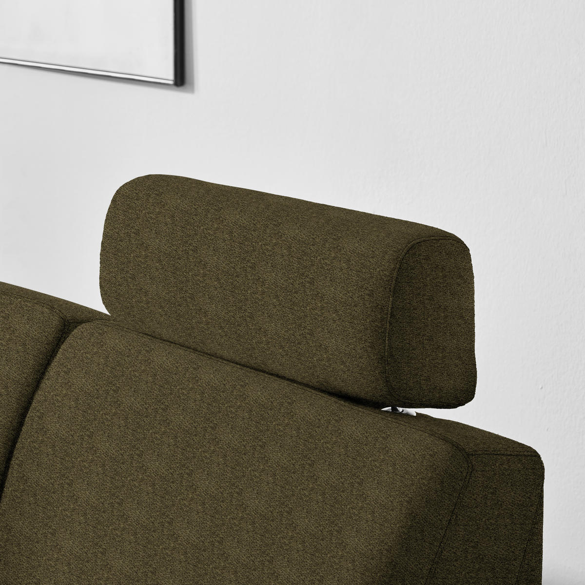 ECKSOFA in Webstoff Olivgrün  - Schwarz/Olivgrün, Konventionell, Kunststoff/Textil (165/224cm) - Xora