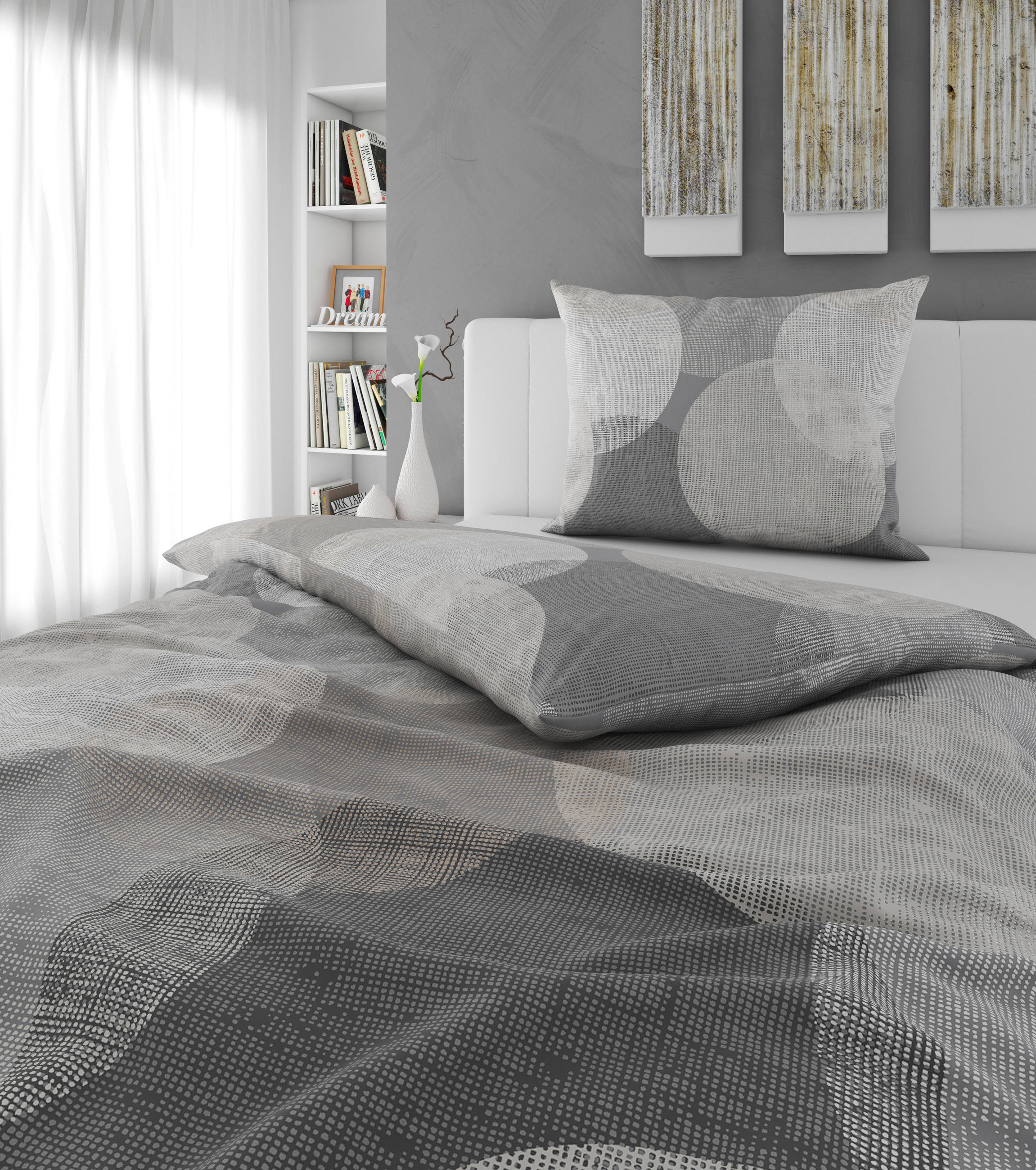 POVLEČENÍ, flanel, antracitová, 140/220 cm - antracitová, textil (140/220cm) - Esposa