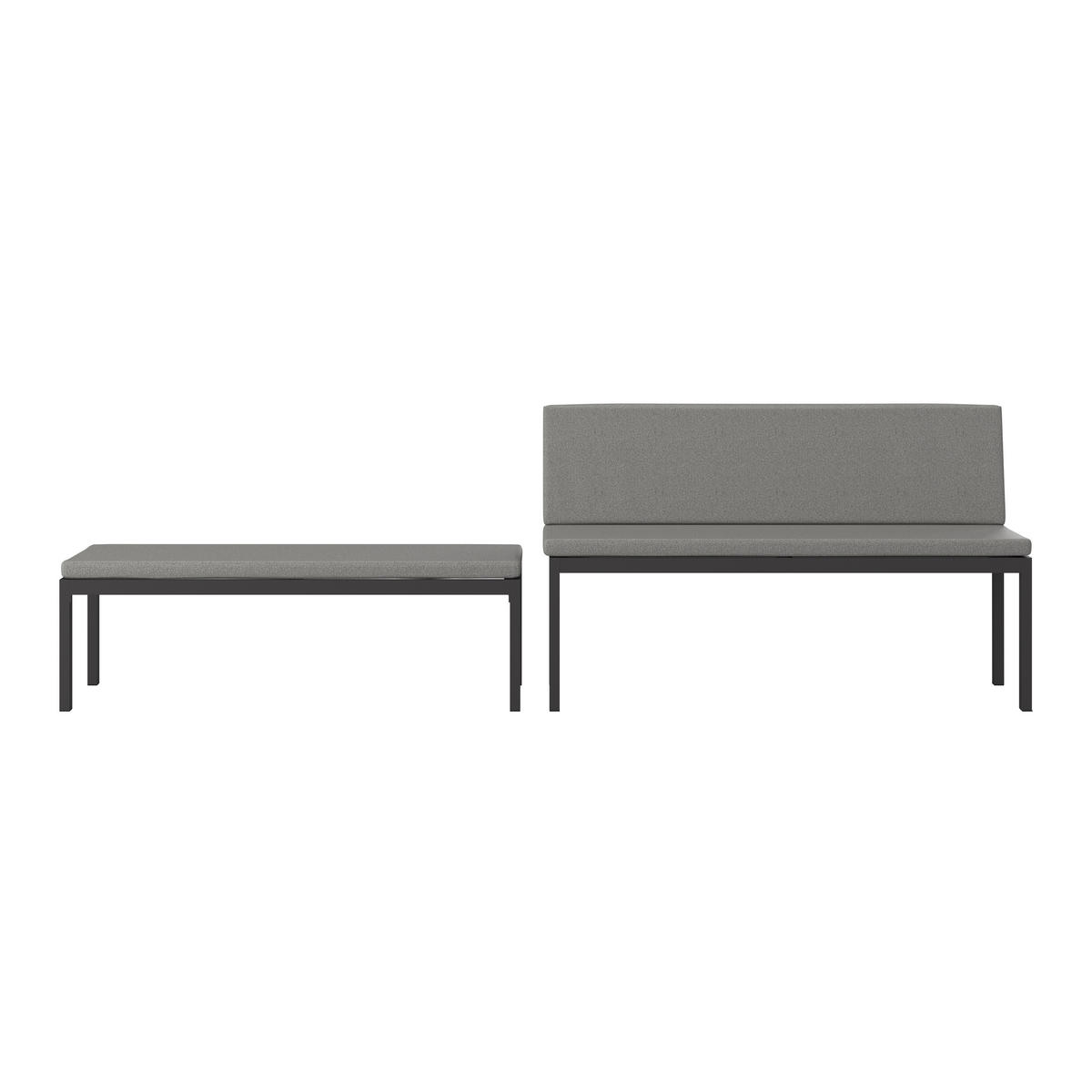 GARTENSET Webstoff Aluminium  - Anthrazit/Hellgrau, MODERN, Kunststoff/Textil - Ambia Garden