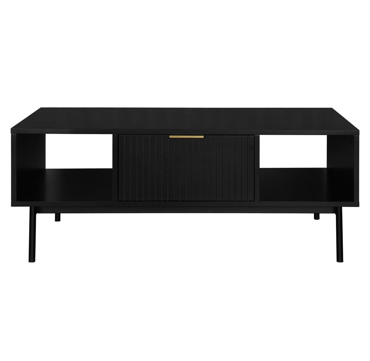 COUCHTISCH 100/55/40 cm rechteckig Schwarz  - Schwarz, Design, Holzwerkstoff/Metall (100/55/40cm) - MID.YOU