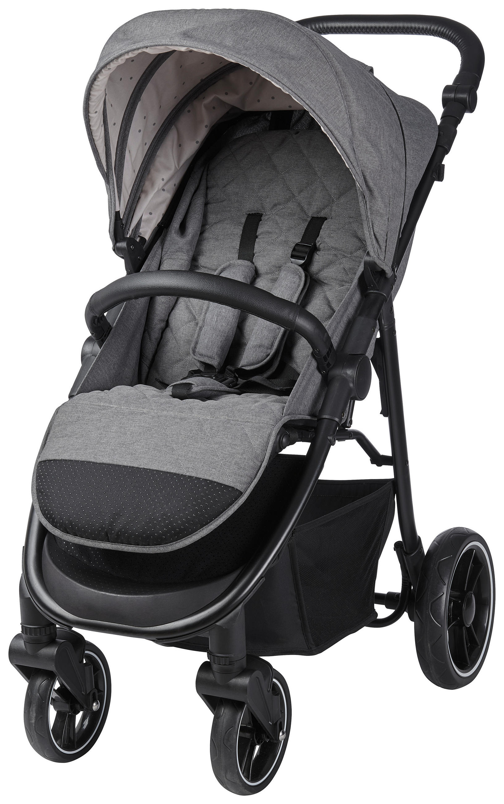 BUGGY Spirit XL  - Schwarz/Grau, Basics, Textil/Metall (74/33/105cm) - Jimmylee