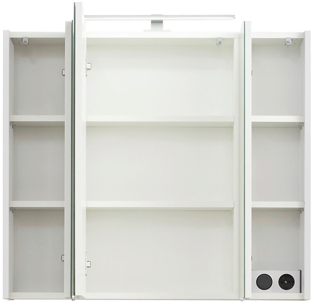 SPIEGELSCHRANK 80/70/16 cm  - Chromfarben/Weiß, KONVENTIONELL, Glas/Holzwerkstoff (80/70/16cm) - Pelipal