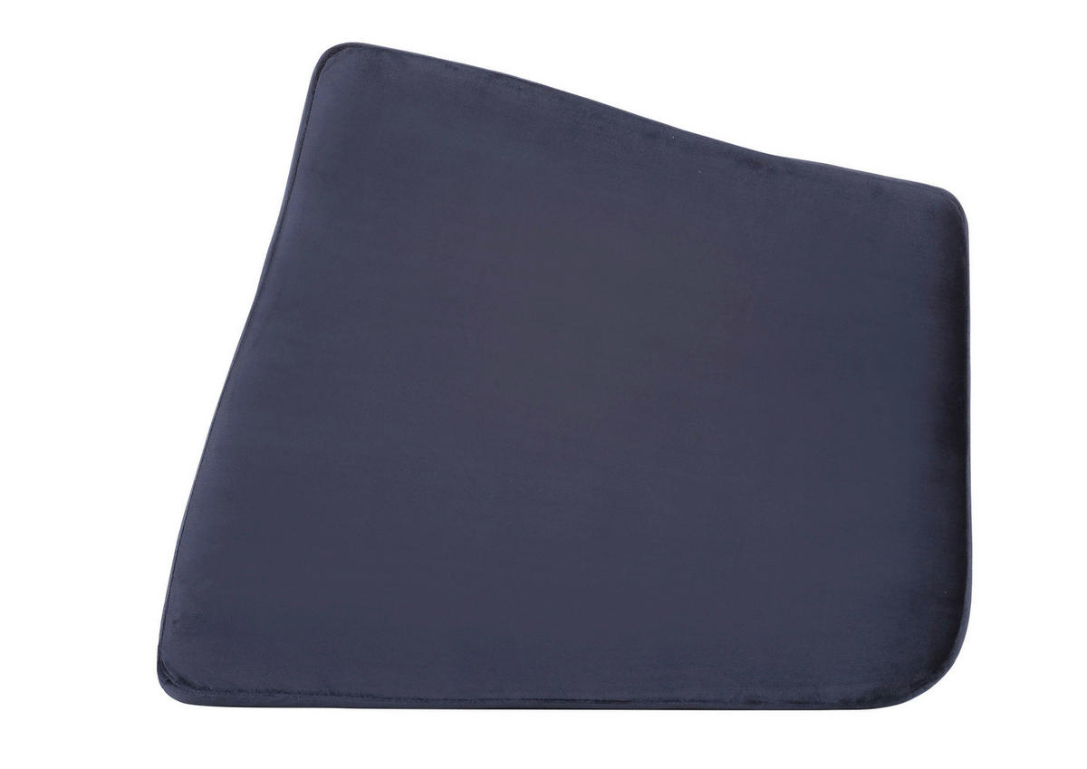 HOCKER Flachgewebe Dunkelgrau  - Dunkelgrau/Naturfarben, KONVENTIONELL, Textil (130/46/110cm) - Livetastic