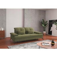 3-SITZER-SOFA in Flachgewebe Hellgrün  - Schwarz/Hellgrün, Konventionell, Textil/Metall (212/90/122cm) - Sit & More