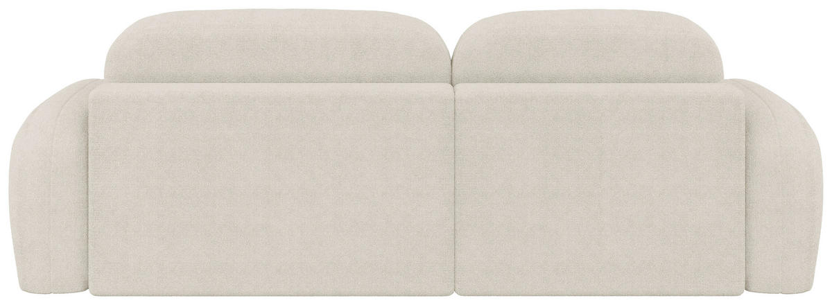 ECKSOFA Sevilla Plus in Bouclé Creme  275/175 cm  - Creme/Schwarz, Design, Kunststoff/Textil (275/175cm) - MID.YOU