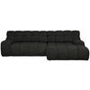 ECKSOFA in Webstoff Schwarz  - Schwarz, Modern, Kunststoff/Textil (297/180cm) - Welnova
